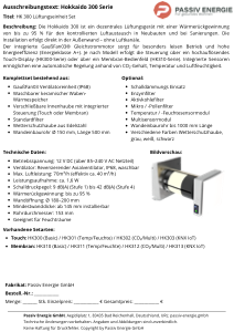 Ausschreibungstext HK300 Edelstahlausführung